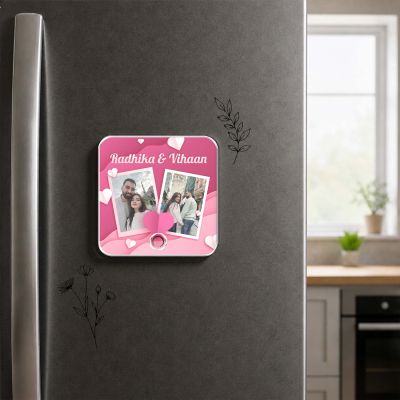 Birthday Gift for Girlfriend Boyfriend Customizable Photo Frame Musical Fridge Magnet for Couples | MP3 Audio & Song Playback Anniversary, Valentine's Day, and Weddings Gift